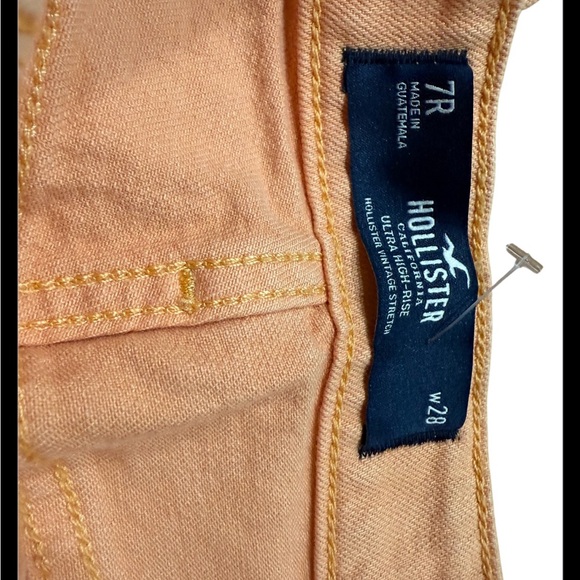 Hollister Women's Orange Jeans Size 7R W28 EUC! - Picture 2 of 4